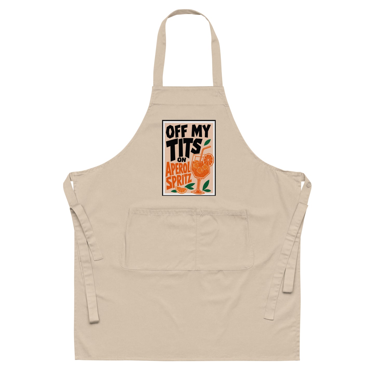 Off My Tits On Aperol Spritz Apron Product mockup
