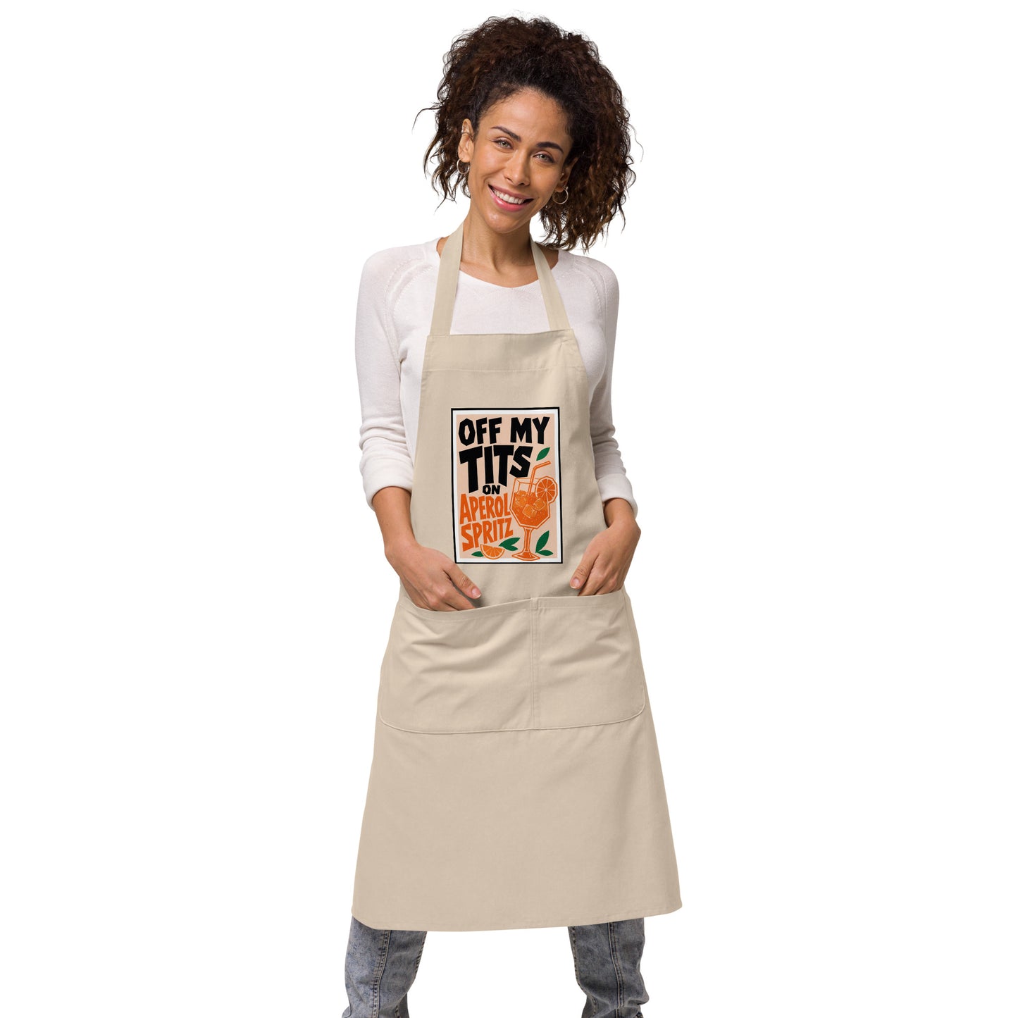 Off My Tits On Aperol Spritz Apron Product mockup 2