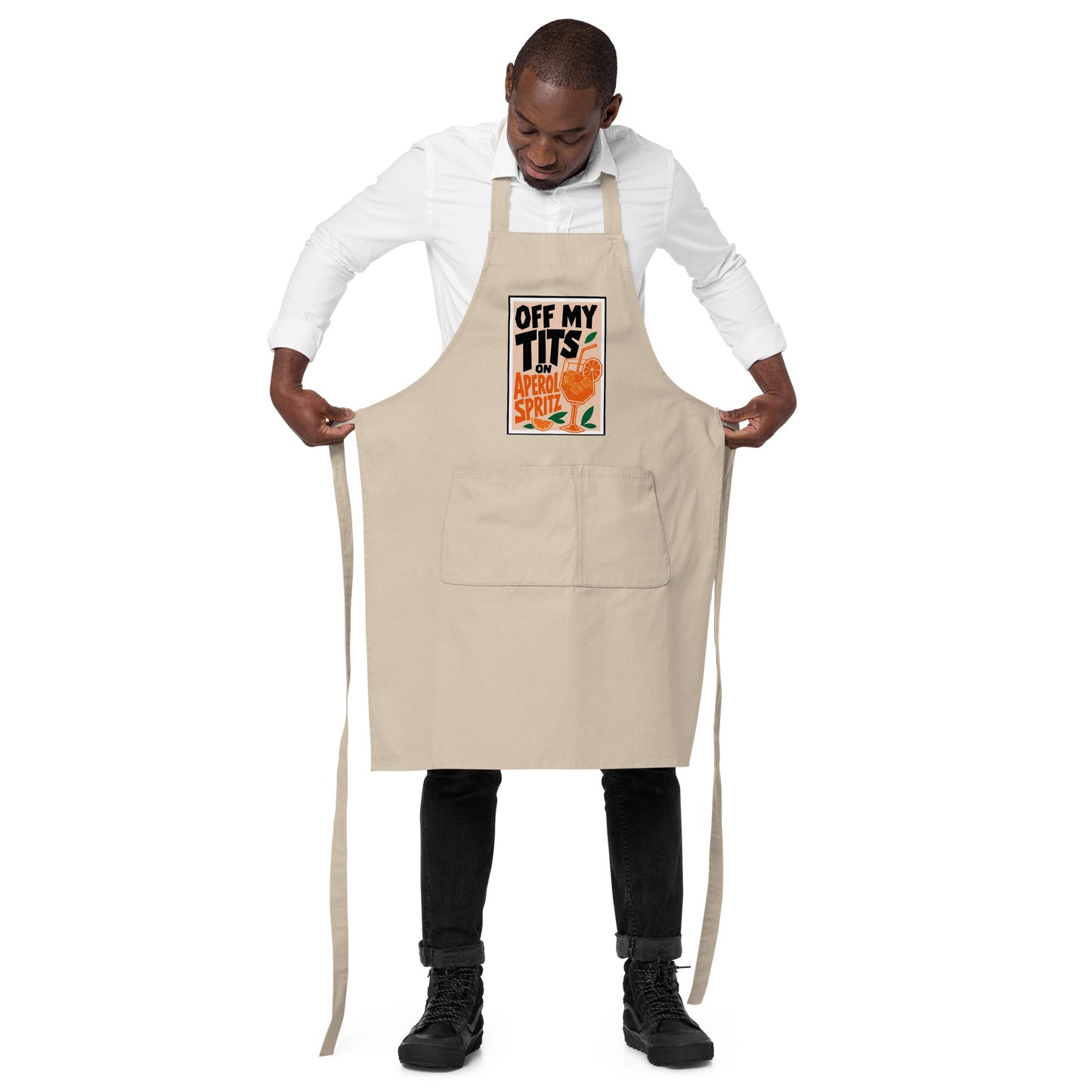Off My Tits On Aperol Spritz Apron Product mockup 6
