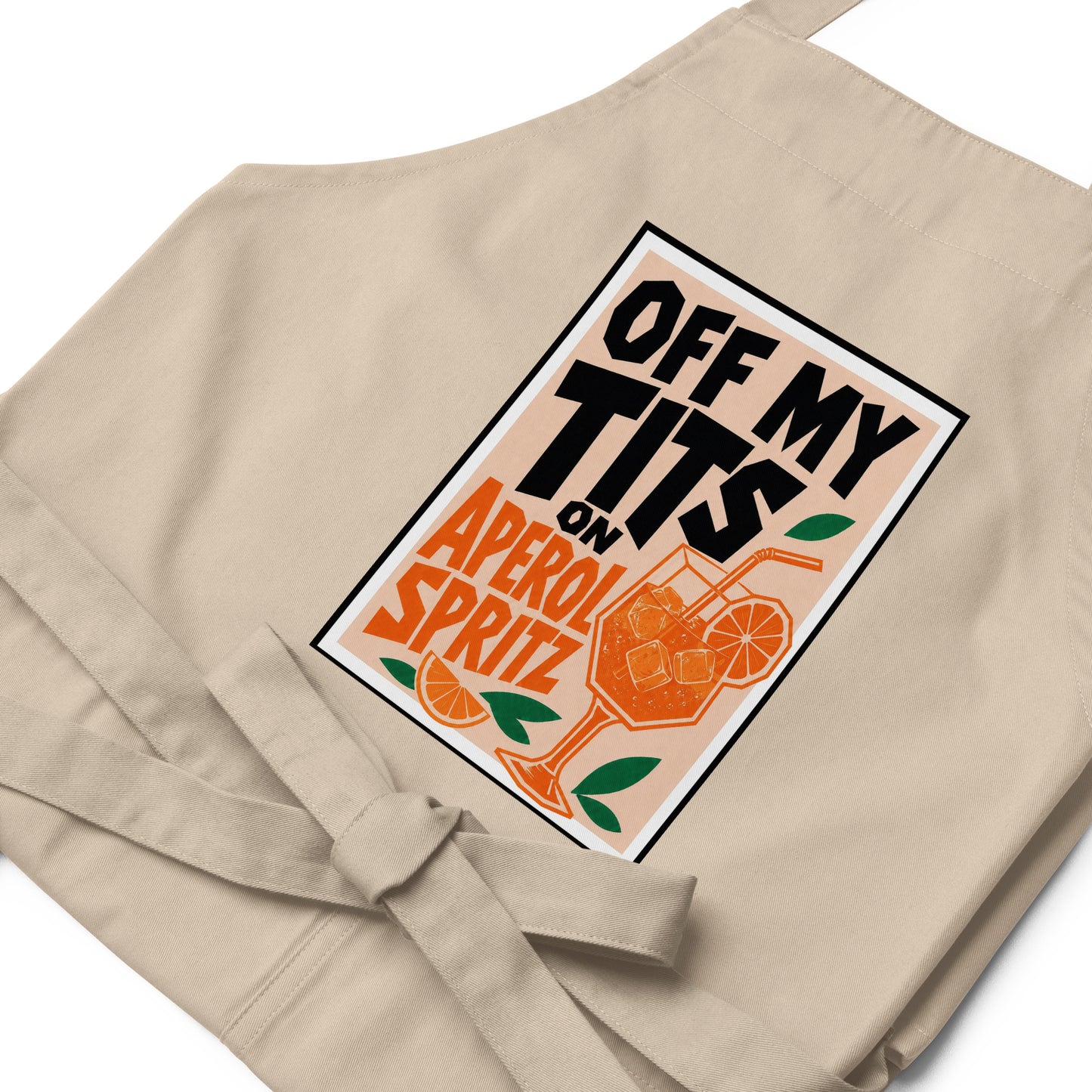 Off My Tits On Aperol Spritz Apron Product mockup 