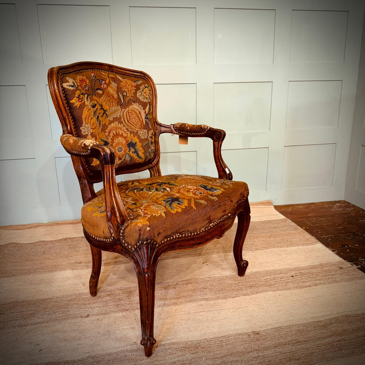 Pair of 19th Century French Louis XV Style Fauteuils (Armchairs) -Original Covers 6