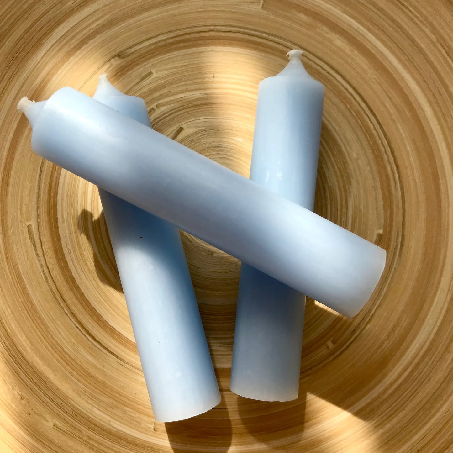 Pastel Blue Short 4" Dinner Candles 2