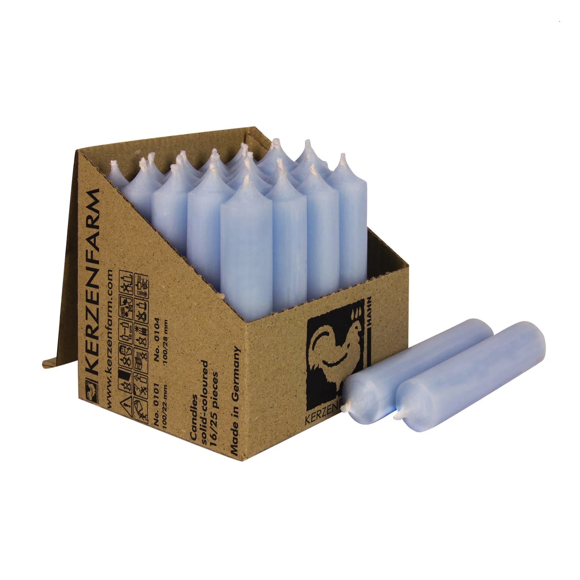 Pastel Blue Short 4" Dinner Candles 3