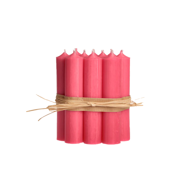 Pink Short 4"/10cm Dinner Candles 2