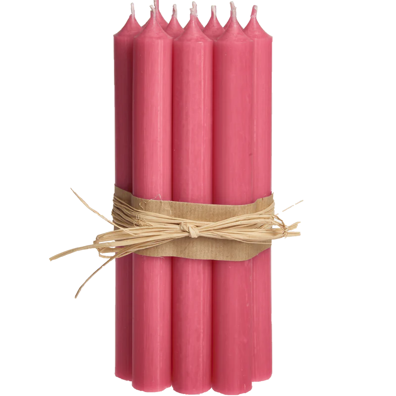 Pink Tall Dinner Candle 10"/25cm Tall 2