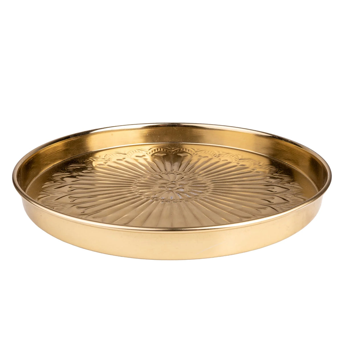 Round Metal Tray- H 3cm x W 32cm x D 32cm 2