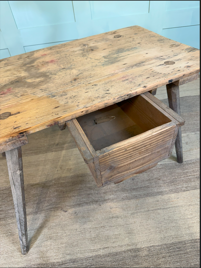 19th Century French Pine Cobbler's Table