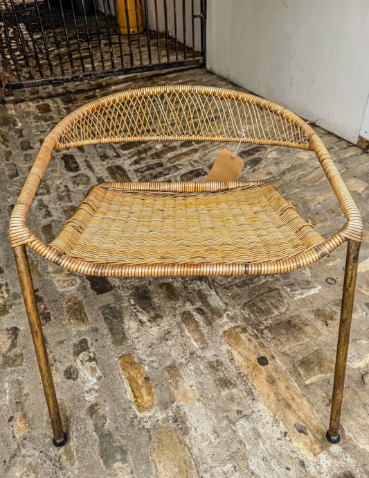 Mid-Century Woven Nylon Chair – Vintage Lounge Seating