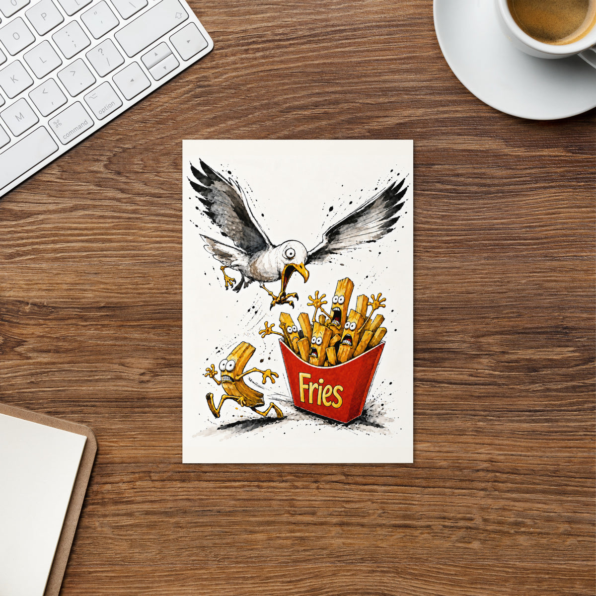 Seagull & Fries Greeting Card Product mockup
