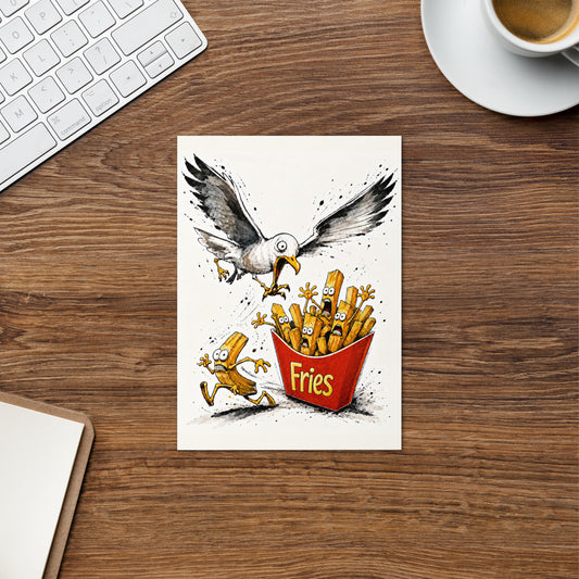 Seagull & Fries Greeting Card Product mockup