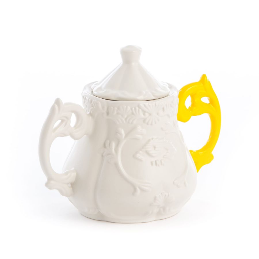 Seletti I-WARES Sugar Bone China Porcelain Bowl With Yellow Handle 1
