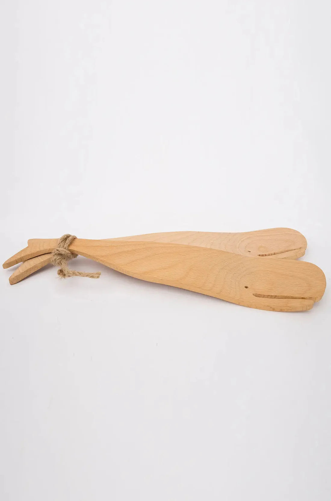 Whale-Shaped Wooden Salad Servers
