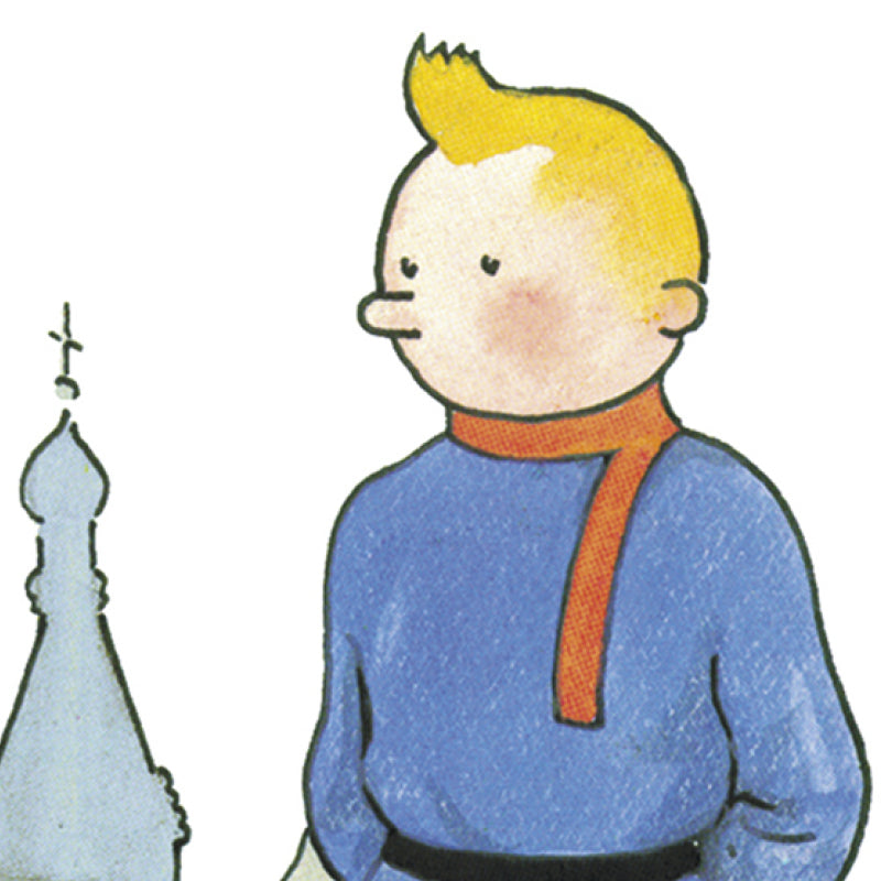 Tin Tin Book Cover Poster "Au Pays Soviets "