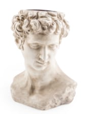 Stone Effect David Bust Flower Pot 1