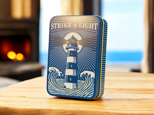 "Strike A Light" Match Box Tin