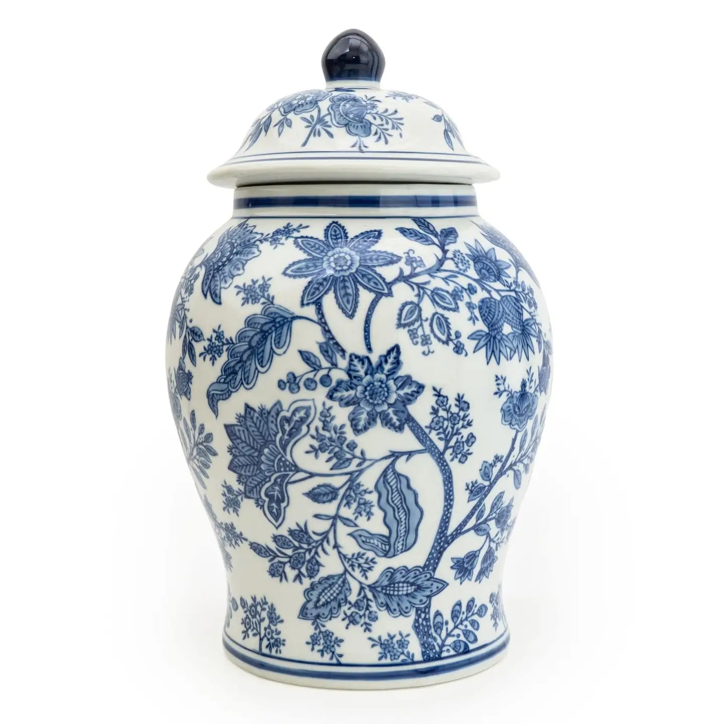Sumatra Blue & White Large Ginger Jar 14”