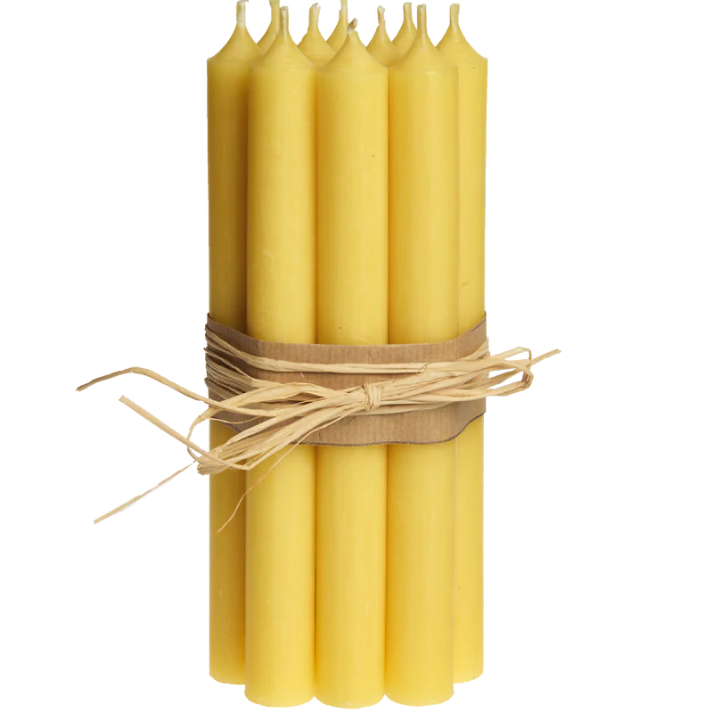 Sunshine Yellow Tall Dinner Candle 10"/25cm Tall 2
