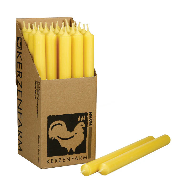 Sunshine Yellow Tall Dinner Candle 10"/25cm Tall 3