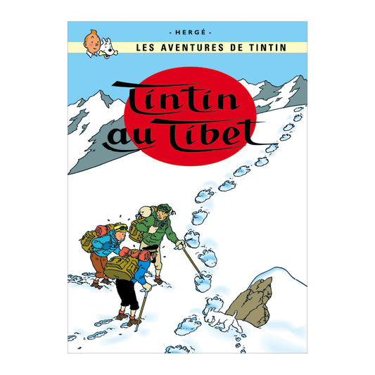 Tintin book Cover Poster " Tintin au Tibet "