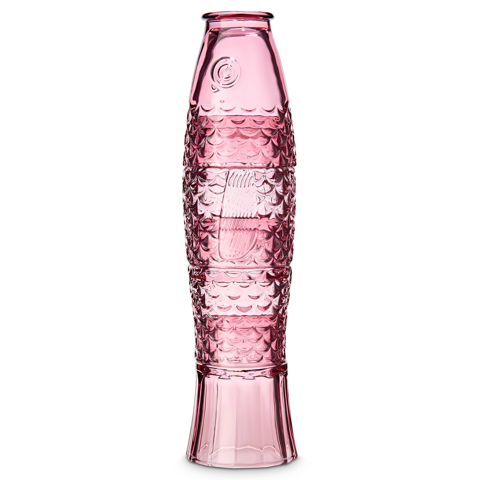 Uberstar Fish Stacking Glasses – Set of 4 Pink Glass Tumblers