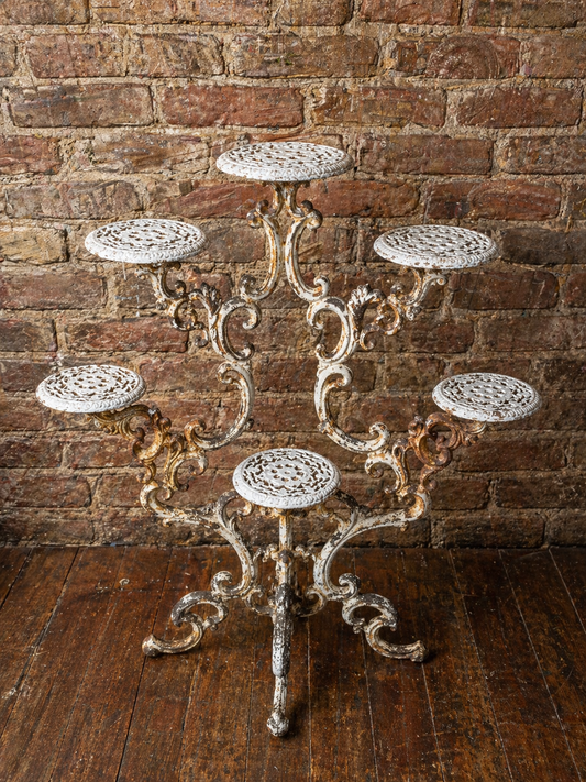 Victorian Cast Iron Plant Stand – Multi-Tier Ornate Garden Stand