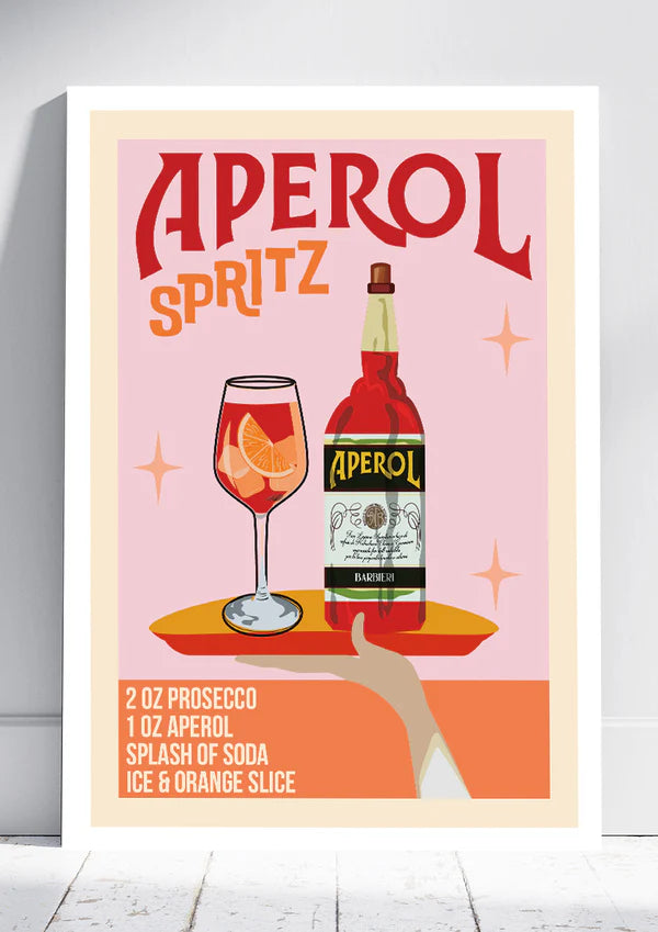 Aperol Spritz Poster Pink