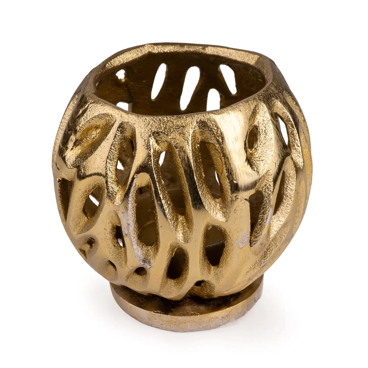 Small Metal Tealight Holder - Gold