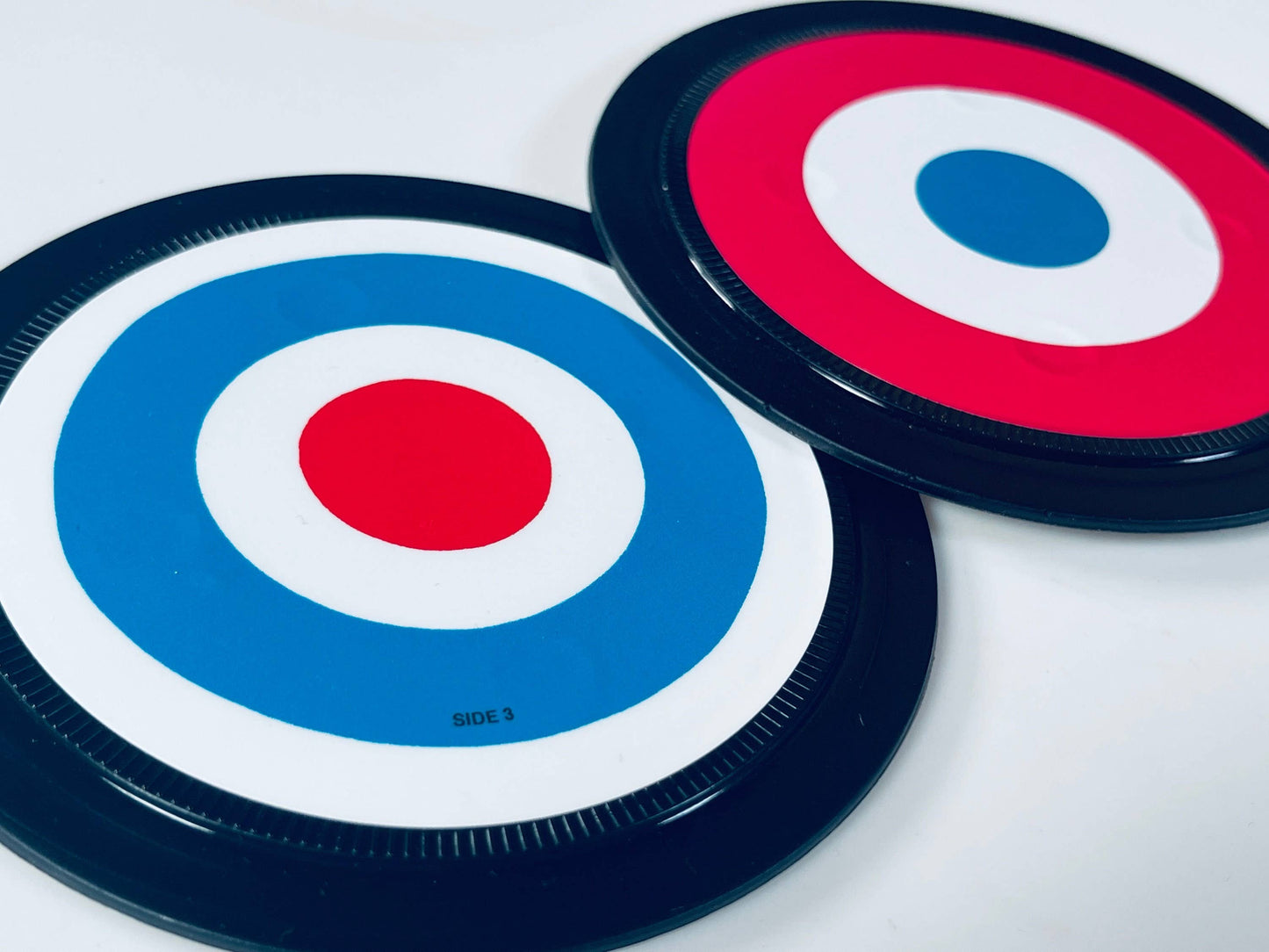2 Mod coasters. The Jam and The Who. Roundel. Target.