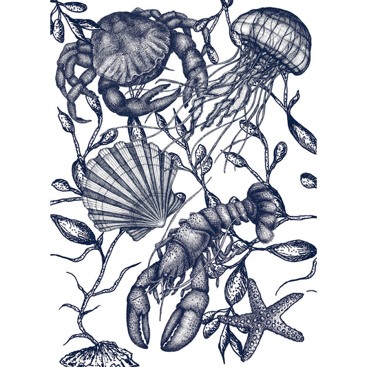 Sea Creatures Tea Towel