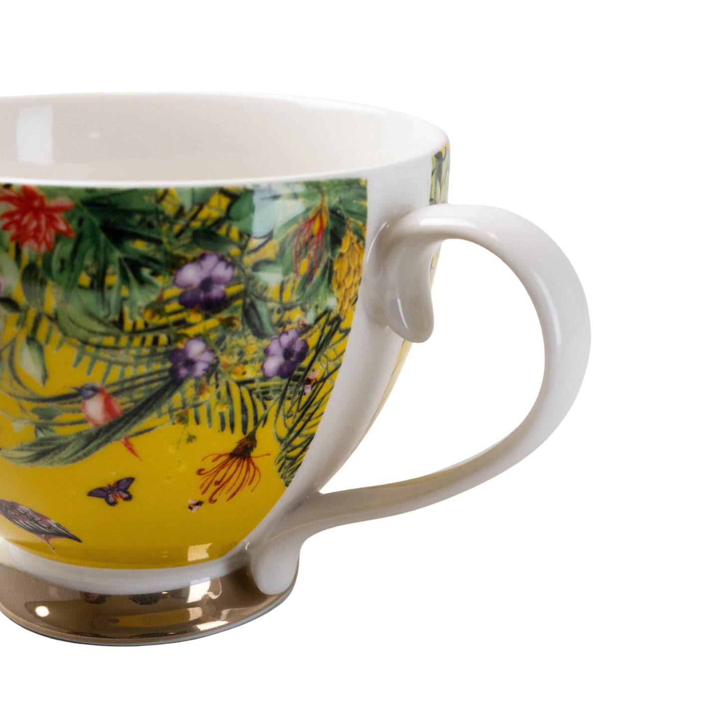 Chinoiserie Footed Mug Ochre