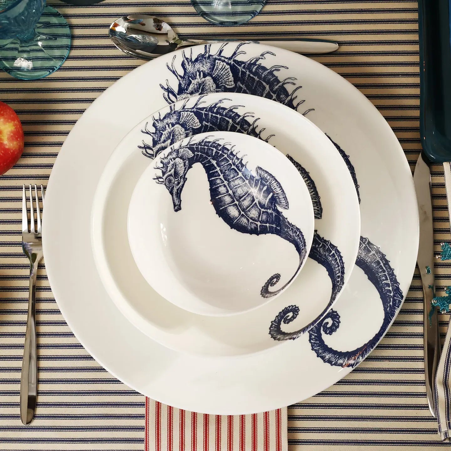 Bone China Seahorse Bowl