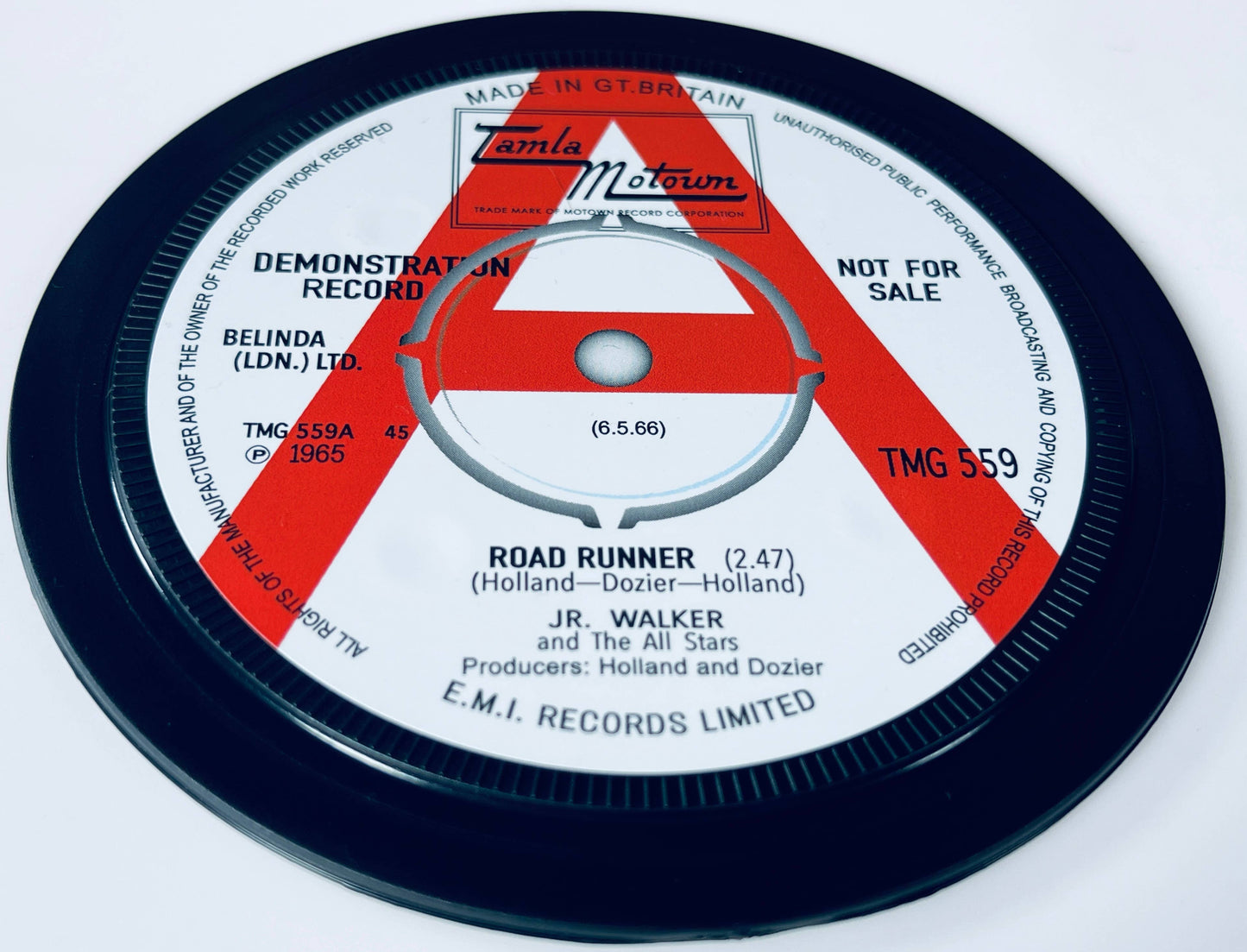 Tamla Motown record label coasters. Popsters