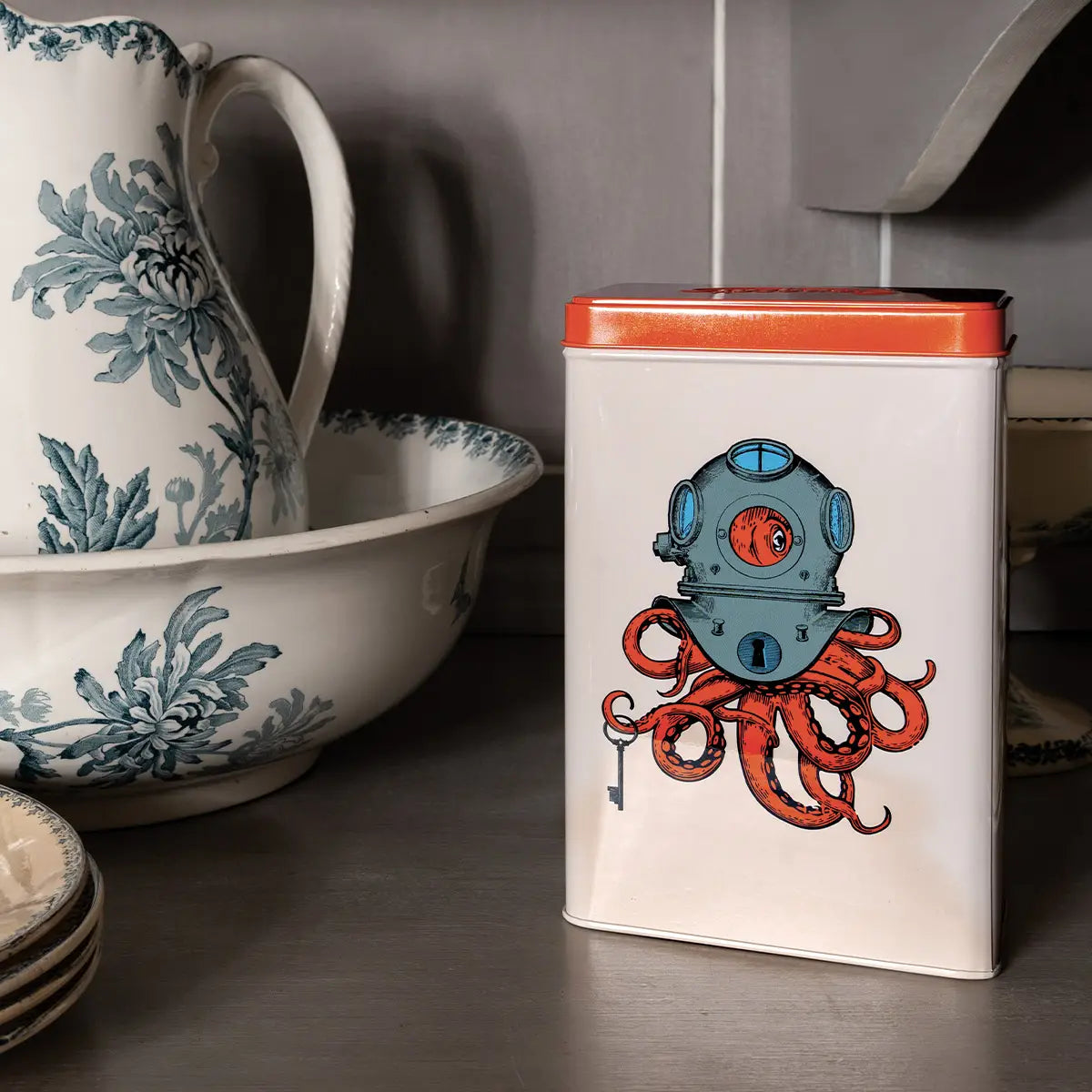 Scaphopoulp Octopus Rectangular Tin Box