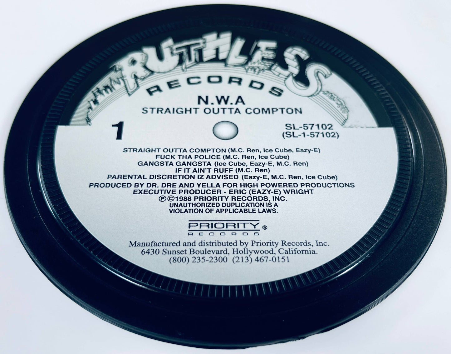 Hip Hop / Rap record label coasters - Public Enemy, NWA