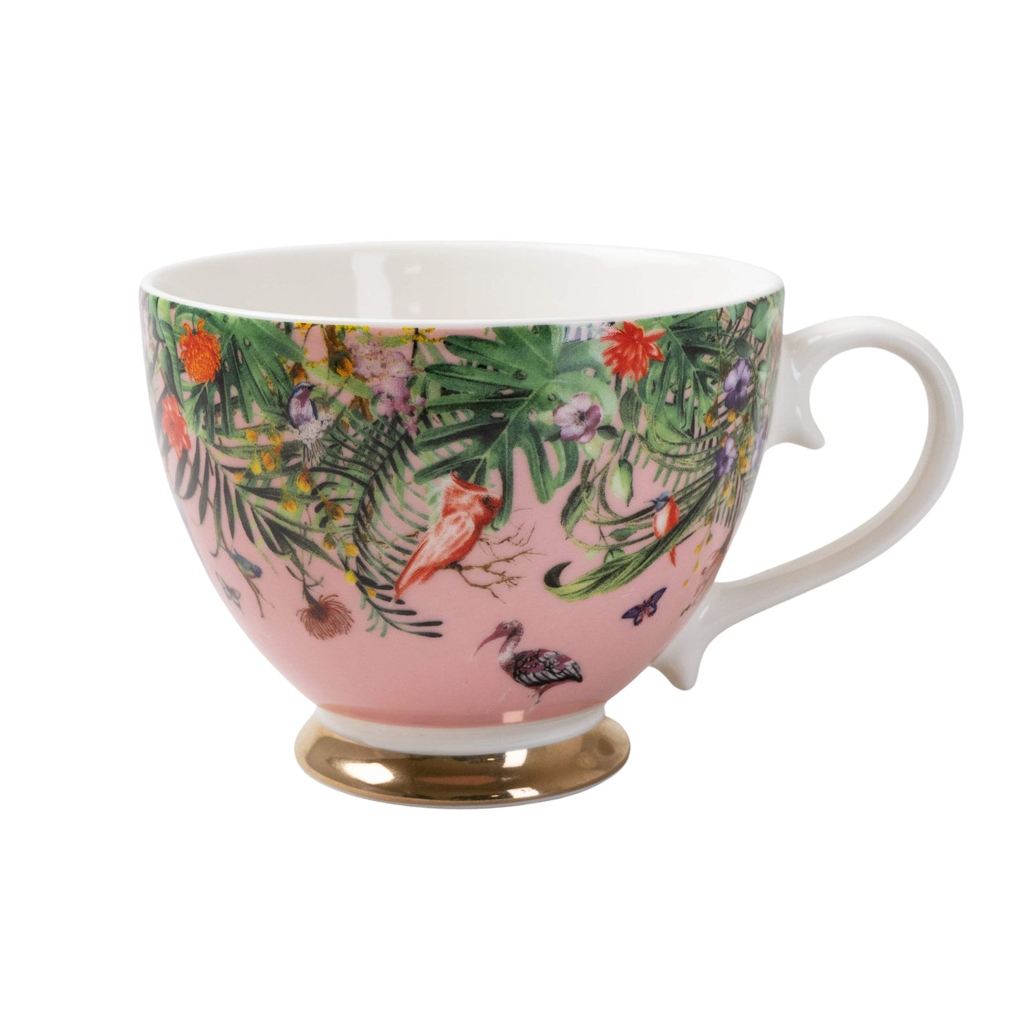 Chinoiserie Footed Mug Pink