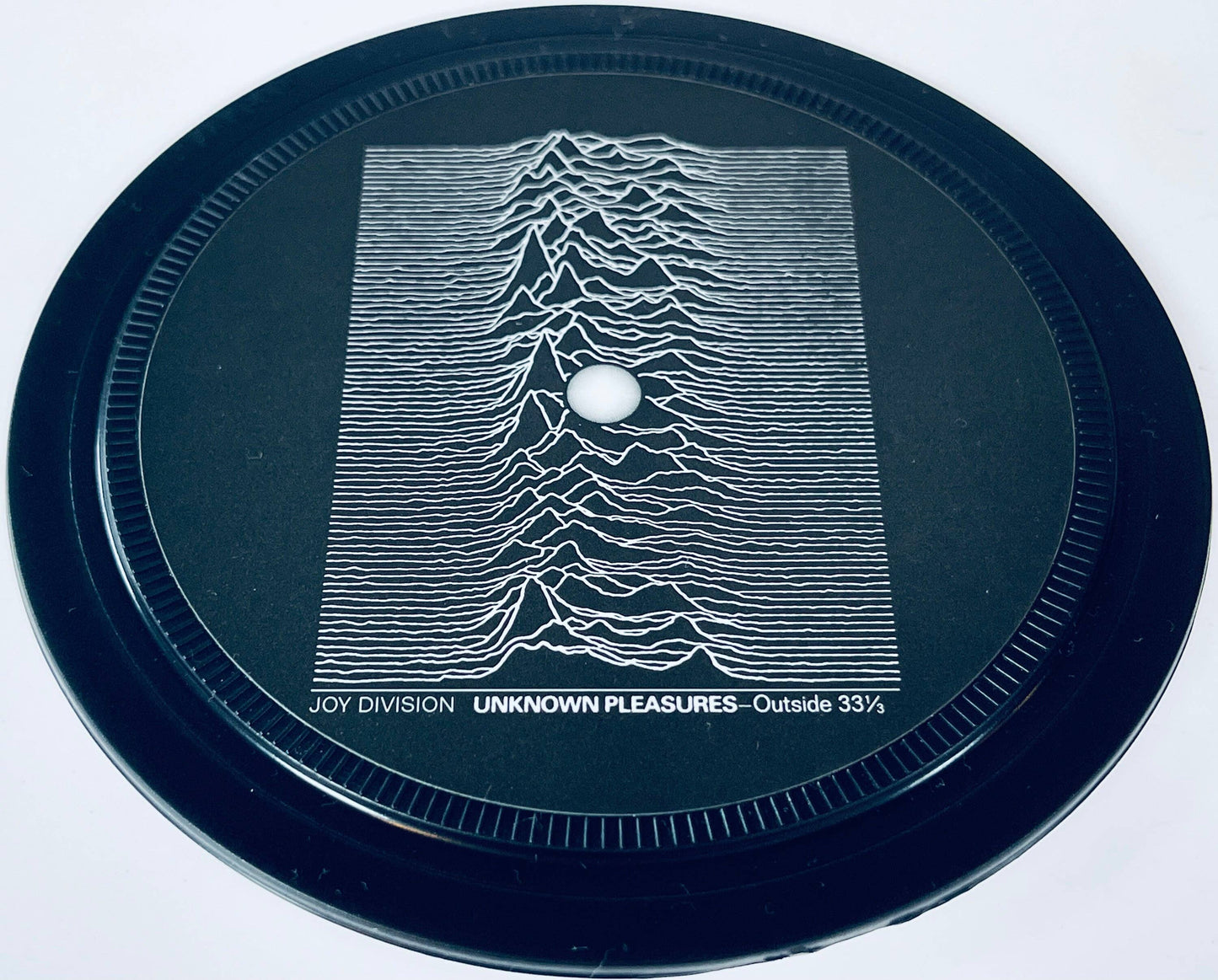 Joy Division. Unknown Pleasures. 2 record label coasters.