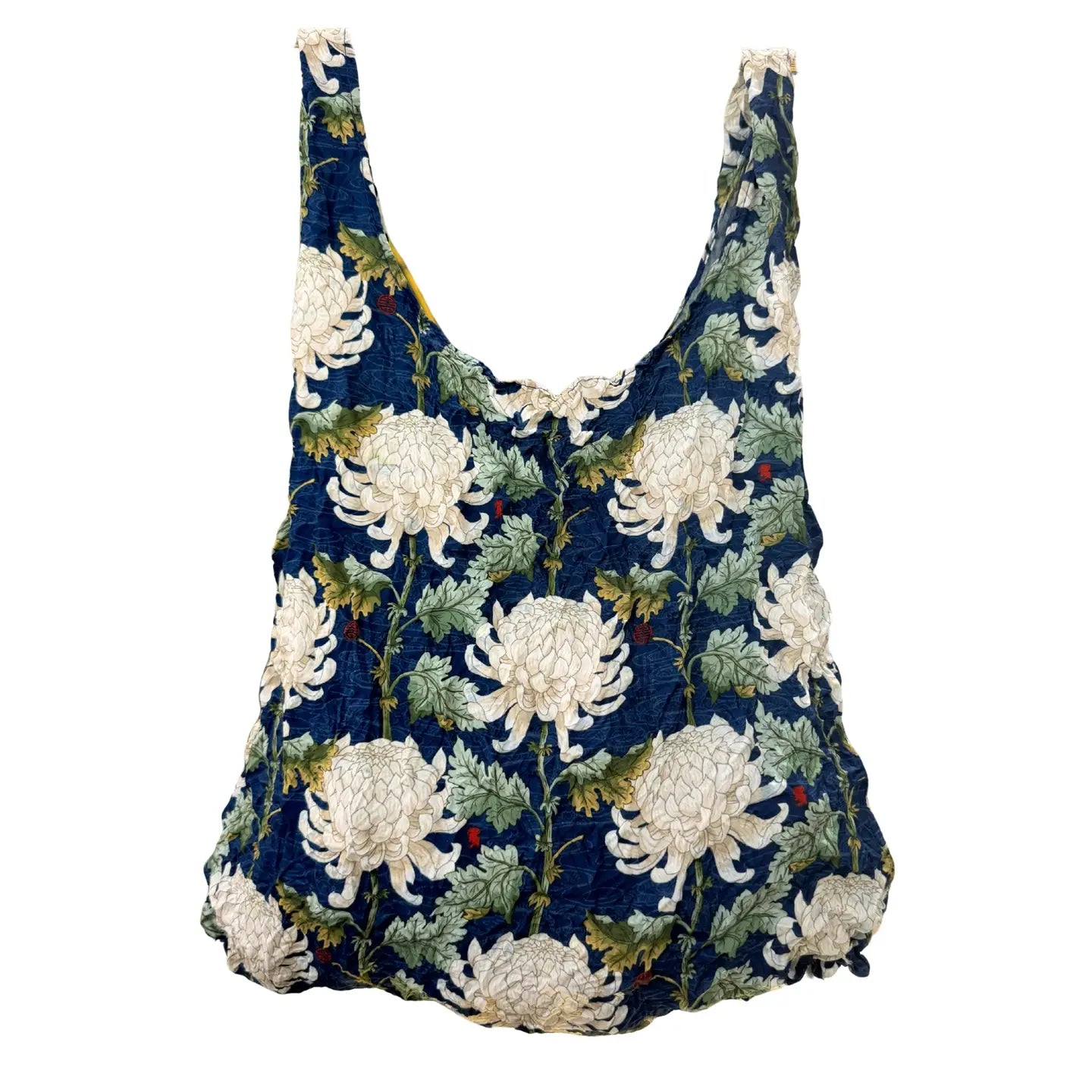 Chrysanthemum Tote Bag - Sustainable Foldable Shopping Bag – Japanese Shibori Design, 10kg Capacity