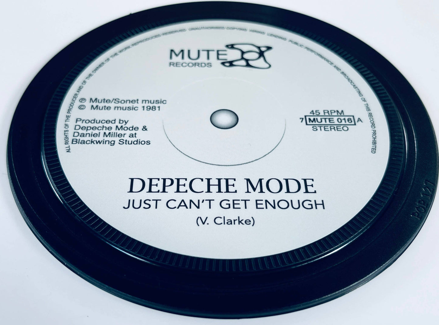 Depeche Mode. 2 record label coasters. Popsters.