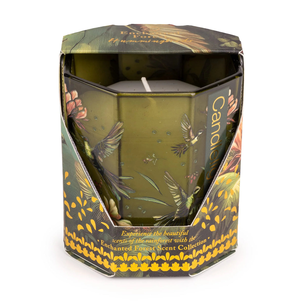 Small Octagonal Candle - Hummingbird