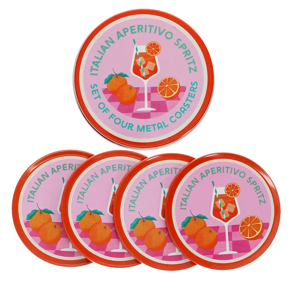 Metal Coasters (Set of 4) - Aperitivo Spritz