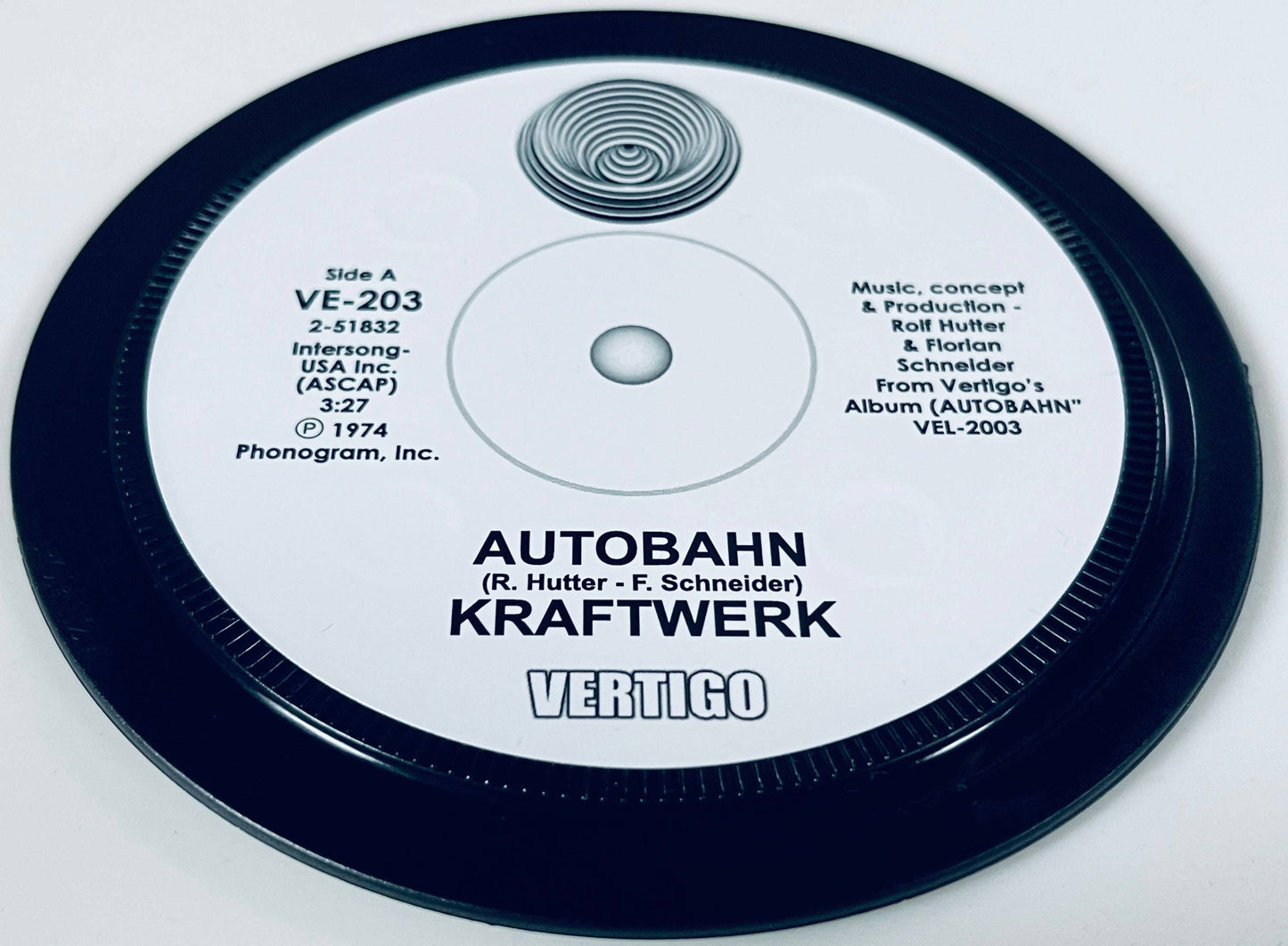 Kraftwerk - ‘Autobahn’ Record Label Coaster. Popsters