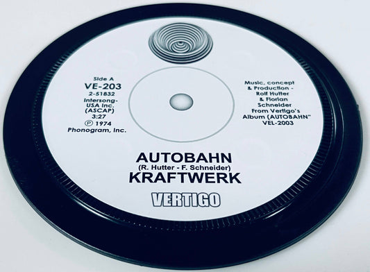 Kraftwerk - ‘Autobahn’ Record Label Coaster. Popsters