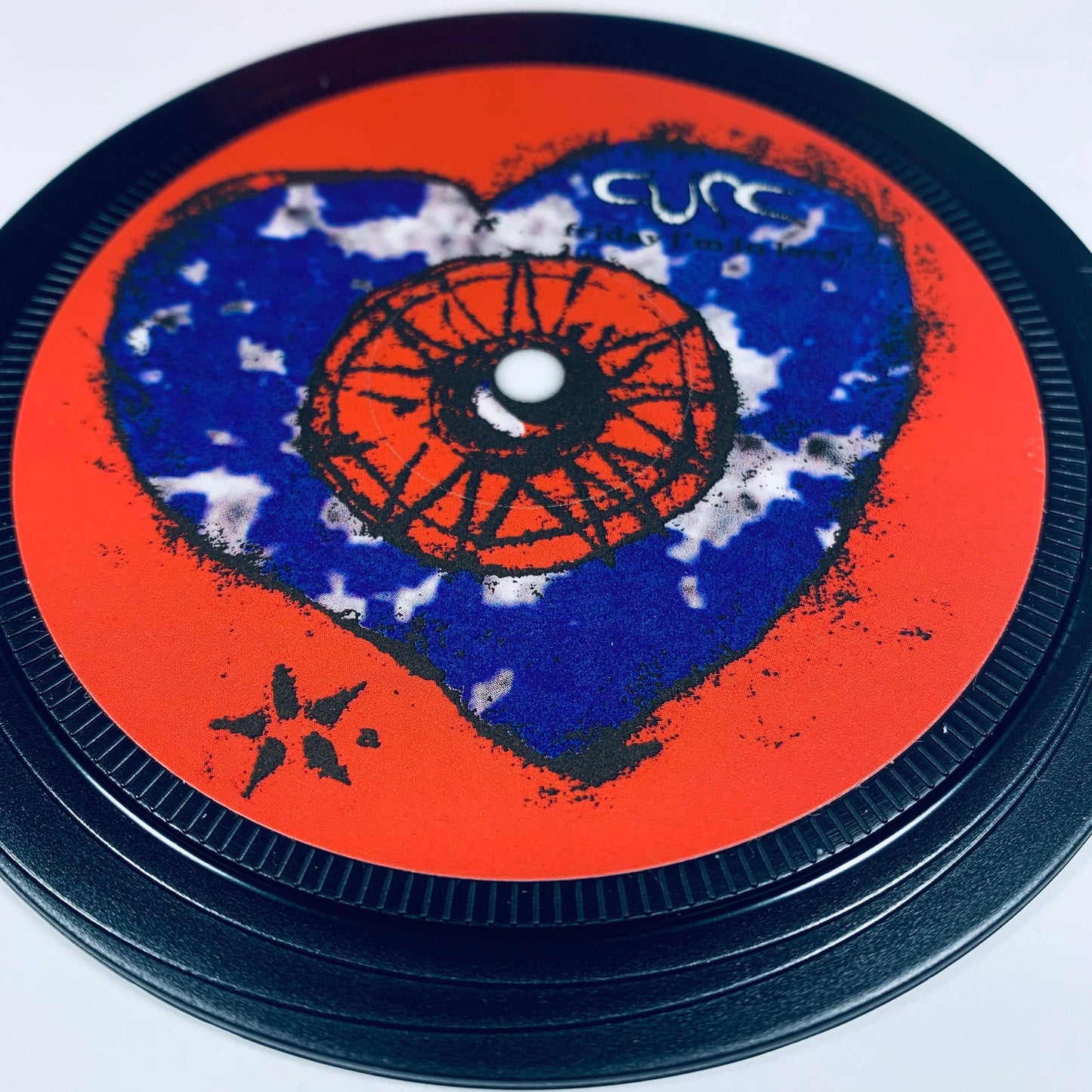The Cure - ‘Friday I'm In Love’. Record Label Coaster.