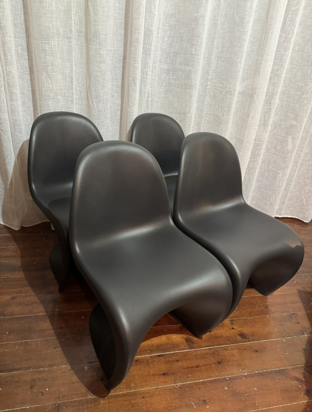 4 Verner Panton Black S Chair 1970s