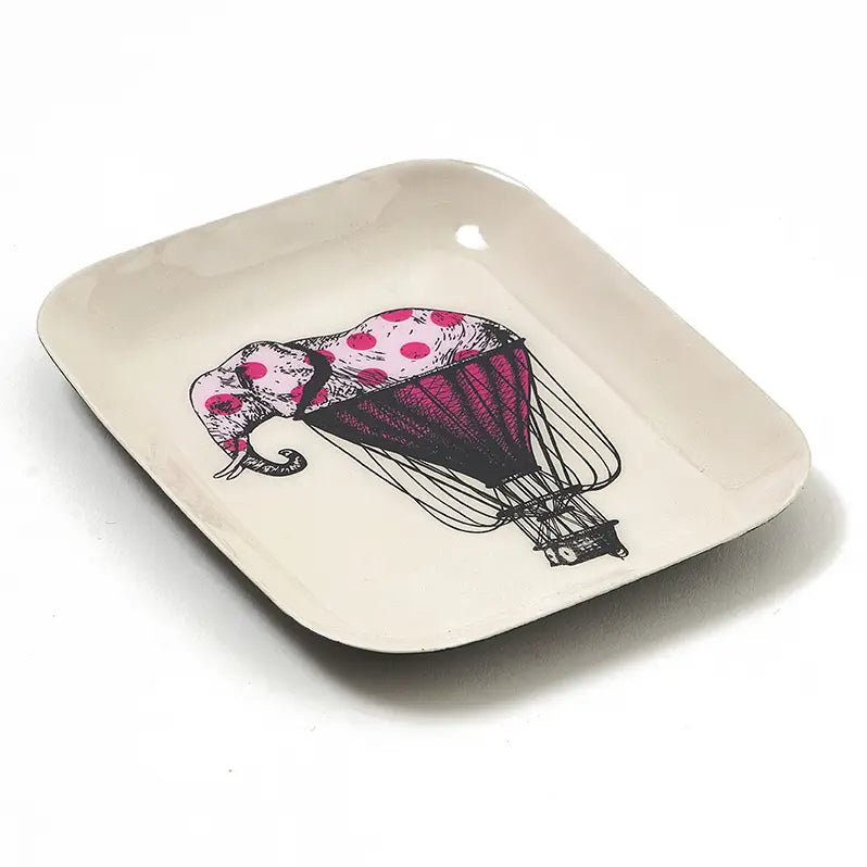 Trinket Tray Elephant In Hot Air Balloon