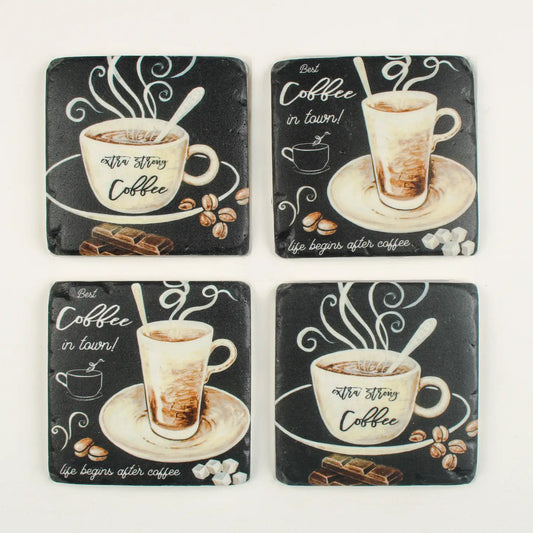 Coffee set of 4 Coasters