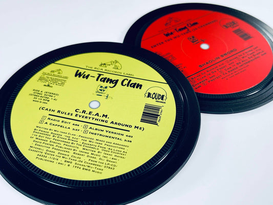 Wu Tang Clan record label coasters. Popsters