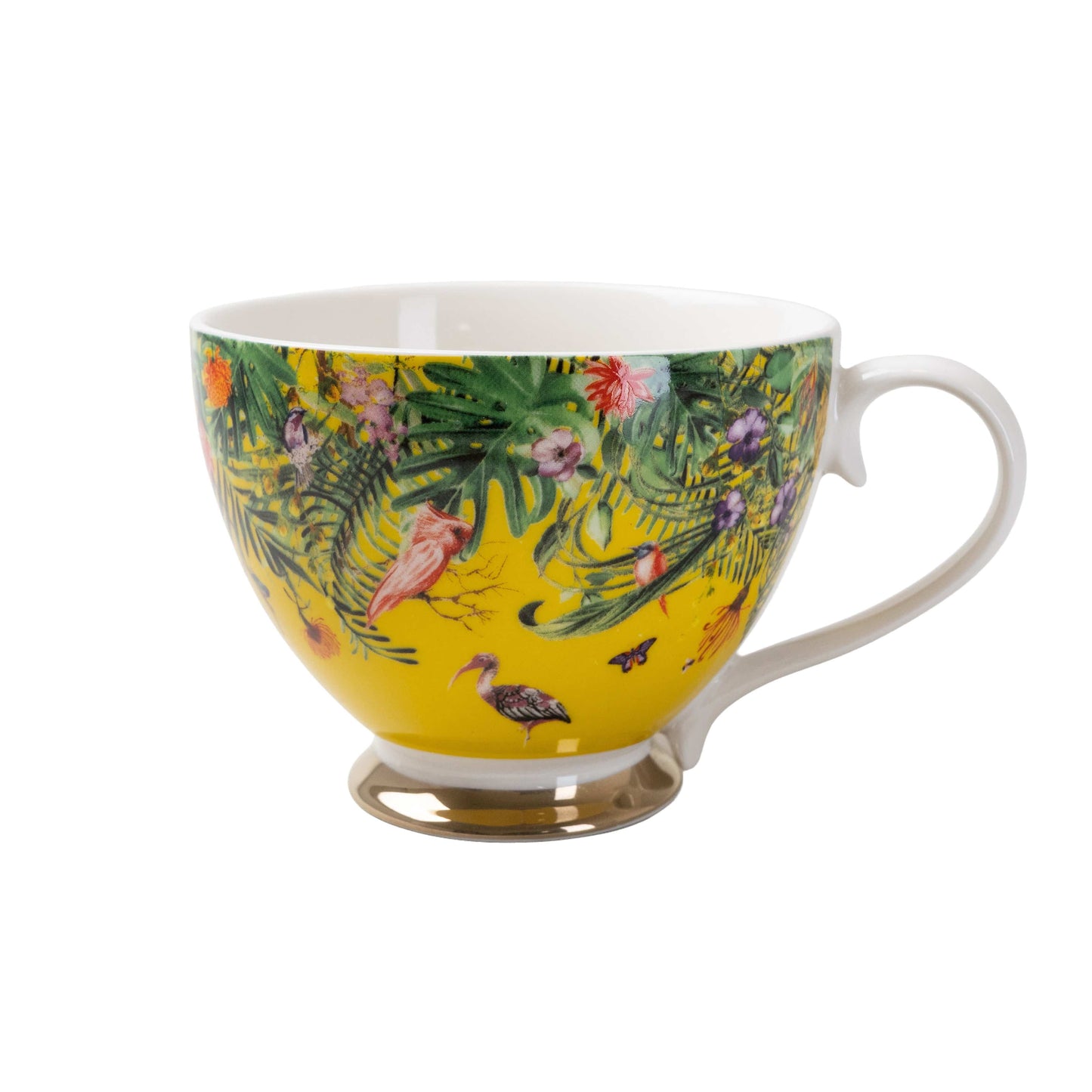 Chinoiserie Footed Mug Ochre