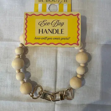 Eco Bag Interchangeable Handle Wooden Bead