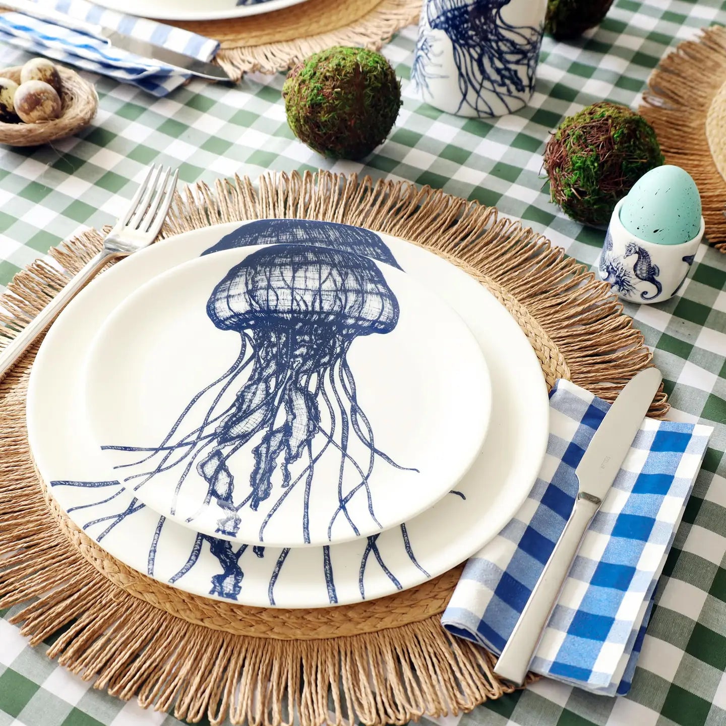 Bone China Jellyfish Dinner Plate